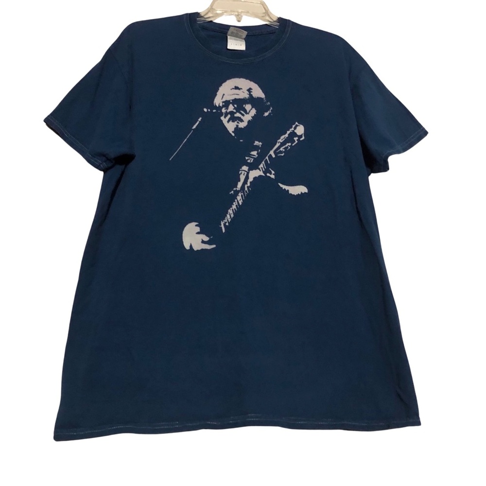 Vintage Rare Jerry Garcia 1990s Gildan silhouette T-shirt Lg double stitched